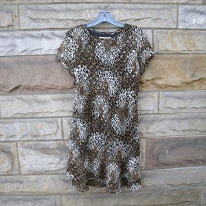 Leopard Print Nicole Studio Dress Size 8 Special Occasion